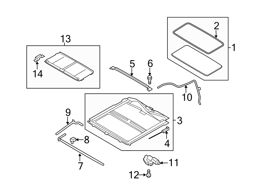 Diagram SUNROOF. for your 2010 Ford F-150 4.6L V8 A/T 4WD XLT Crew Cab Pickup Fleetside 