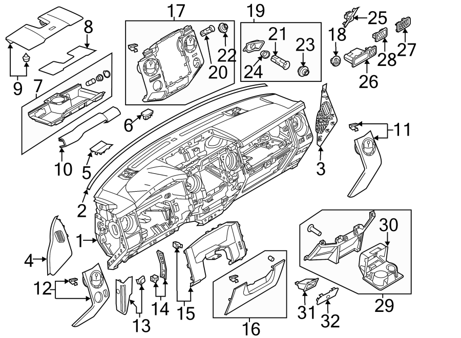 Diagram INSTRUMENT PANEL. for your 2021 Ford F-350 Super Duty   