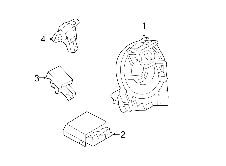 Diagram RESTRAINT SYSTEMS. AIR BAG COMPONENTS. for your 2012 Ford F-150 3.5L EcoBoost V6 A/T 4WD Lariat Extended Cab Pickup Fleetside 