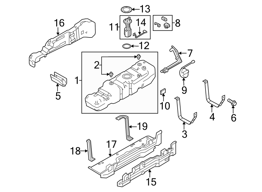 Diagram FUEL SYSTEM COMPONENTS. for your 2020 Lincoln MKZ   