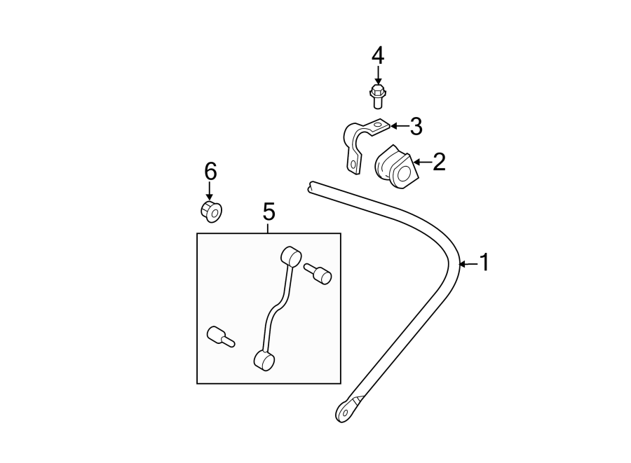 Diagram Rear suspension. Stabilizer bar & components. for your 2022 Ford F-350 Super Duty 6.2L V8 FLEX A/T RWD XLT Extended Cab Pickup 