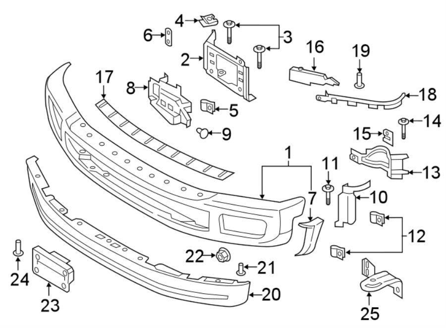 Diagram FRONT BUMPER. BUMPER & COMPONENTS. for your 2015 Lincoln MKZ   