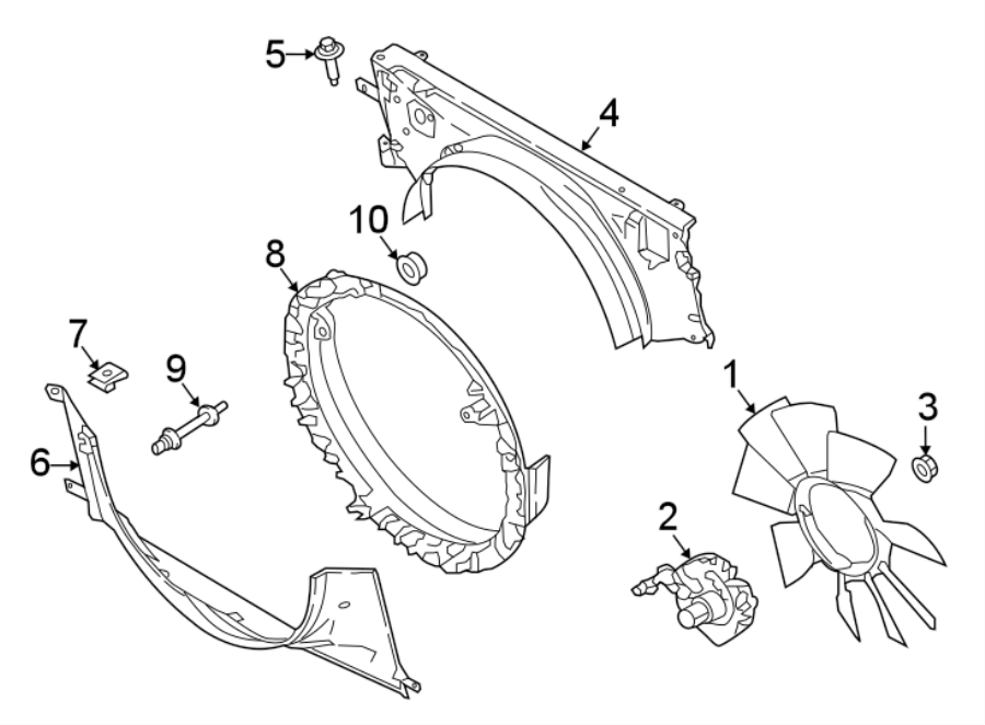 Diagram COOLING FAN. for your 2016 Lincoln MKZ Black Label Sedan  