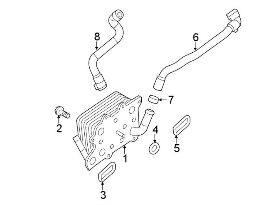 Diagram OIL COOLER. for your 2017 Ford F-250 Super Duty   