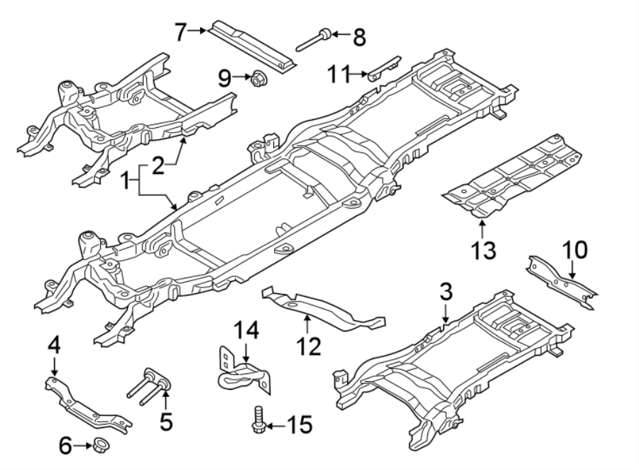 Diagram FRAME & COMPONENTS. for your 1985 Ford Bronco II   