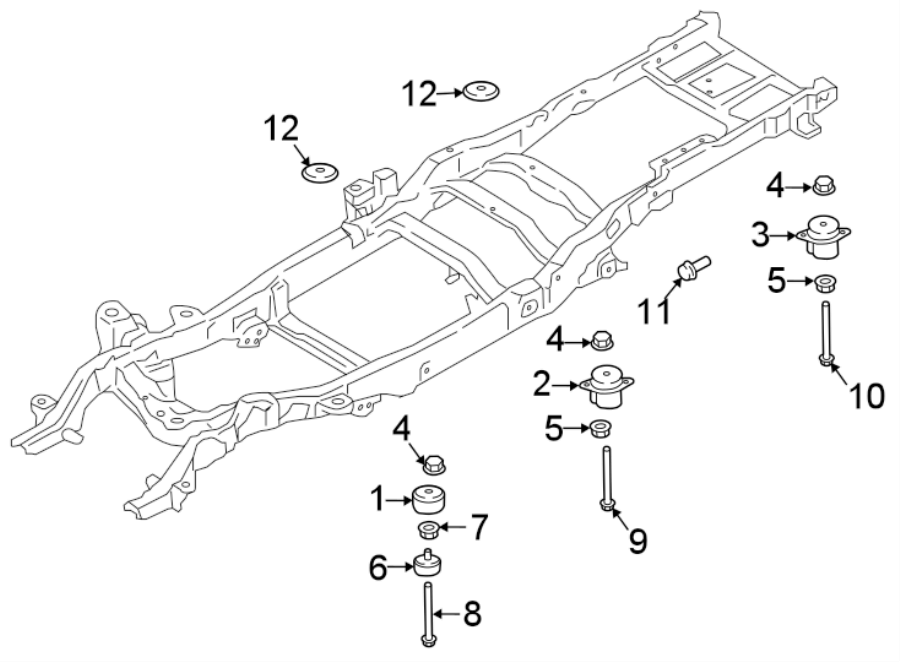 Diagram FRAME & COMPONENTS. for your Ford F-350 Super Duty  