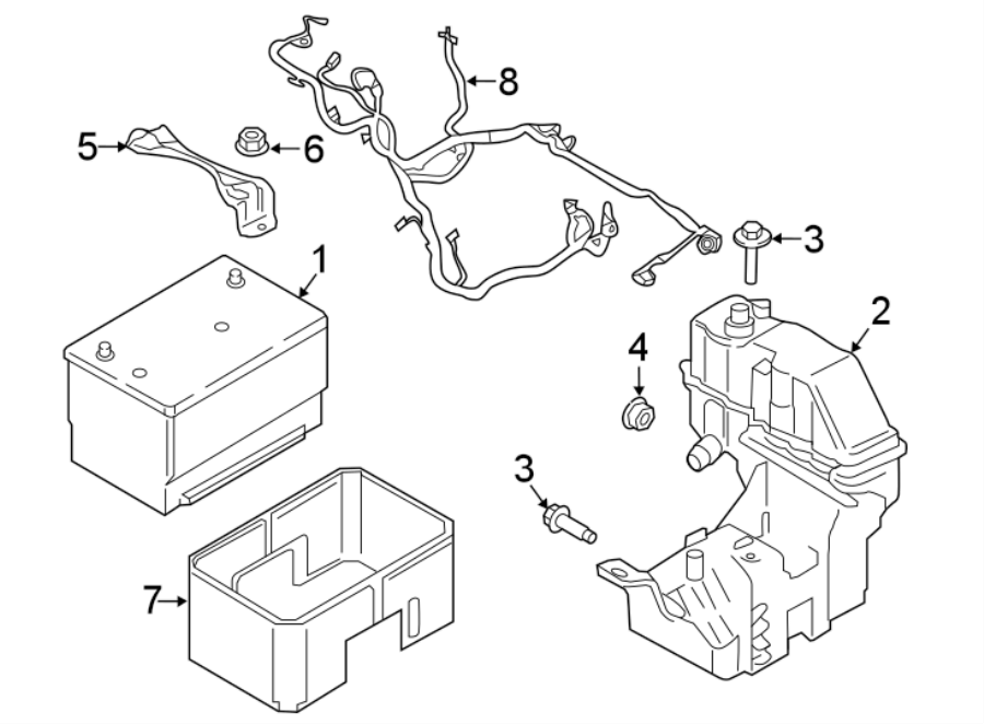 Diagram BATTERY. for your Ford