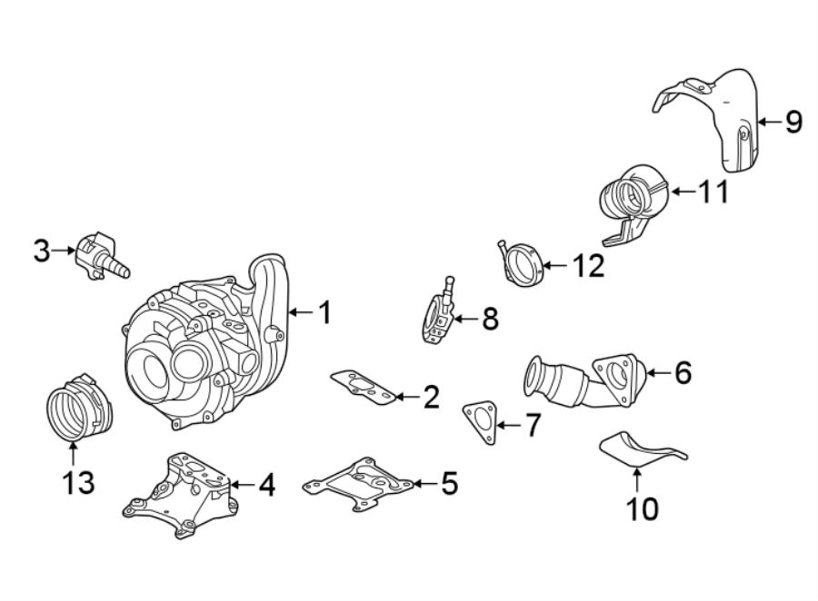 Diagram TURBOCHARGER & COMPONENTS. for your 2009 Ford F-150   