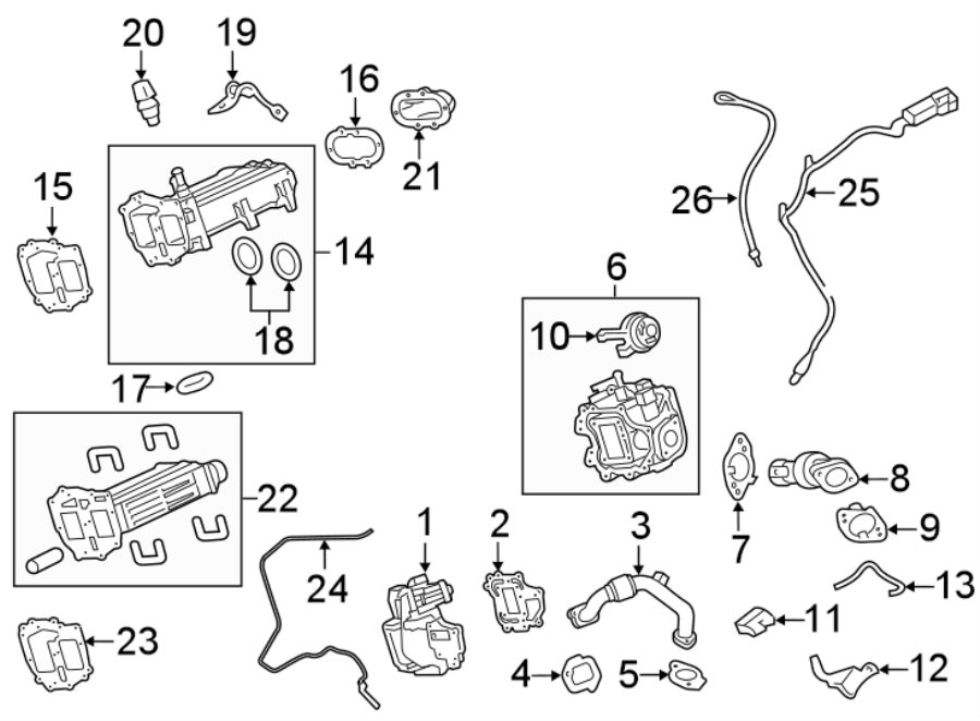 Diagram EMISSION SYSTEM. EMISSION COMPONENTS. for your 2016 Ford F-150  XL Extended Cab Pickup Fleetside 