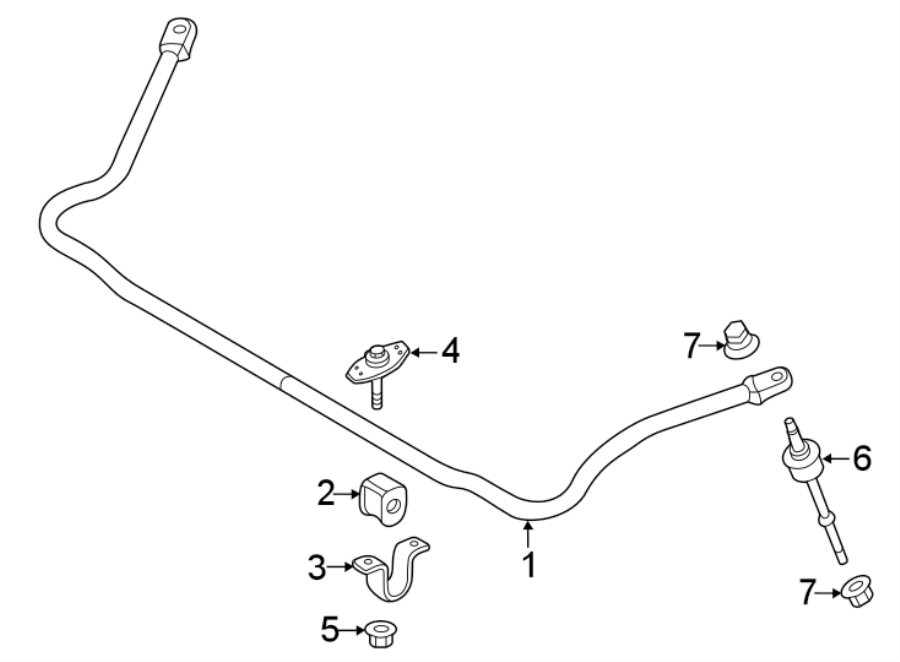 Diagram FRONT SUSPENSION. STABILIZER BAR & COMPONENTS. for your 2021 Ford F-150  XLT Crew Cab Pickup Fleetside 