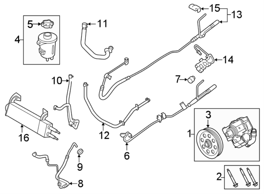 Diagram STEERING GEAR & LINKAGE. PUMP & HOSES. for your Ford F-250 Super Duty  