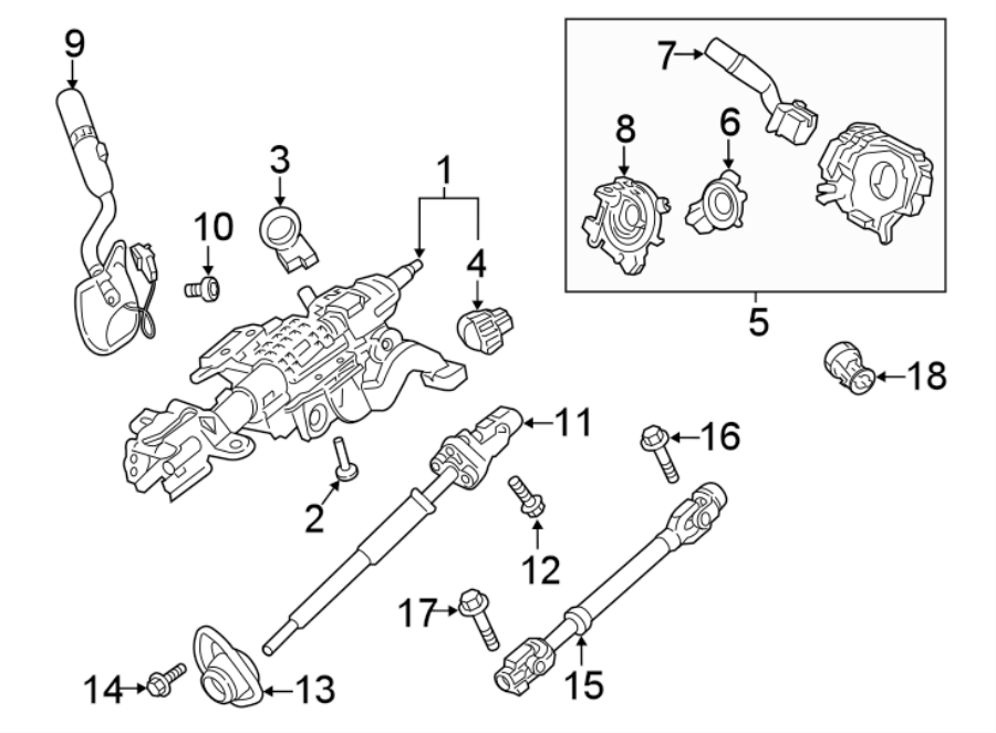 Diagram STEERING COLUMN ASSEMBLY. for your 2017 Ford Transit Connect   