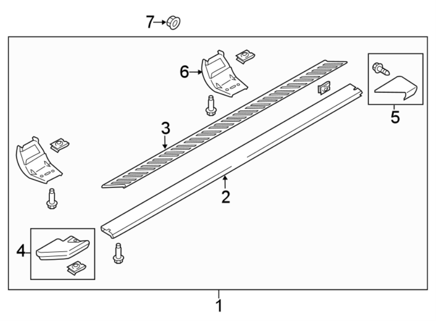 Diagram RUNNING BOARD. for your Ford E-250 Econoline  