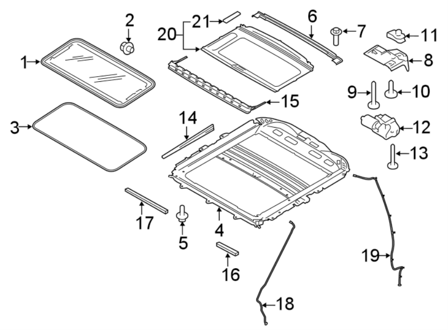 Diagram SUNROOF. for your 2015 Ford F-250 Super Duty   