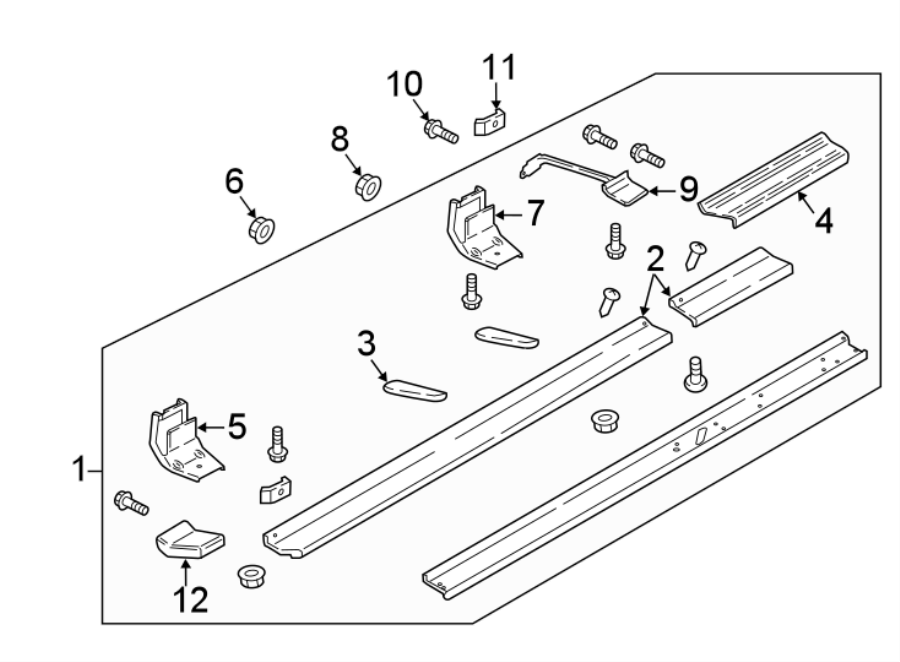 Diagram RUNNING BOARD. for your 2019 Ford F-150 2.7L EcoBoost V6 A/T RWD XL Extended Cab Pickup Fleetside 