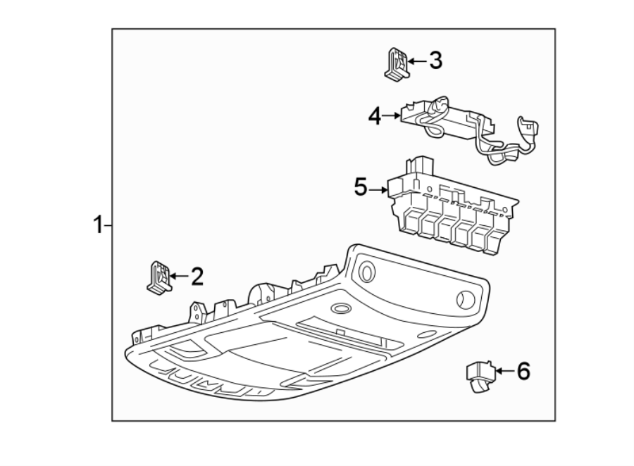 Diagram OVERHEAD CONSOLE. for your 2016 Lincoln MKZ Black Label Sedan 3.7L Duratec V6 A/T FWD 