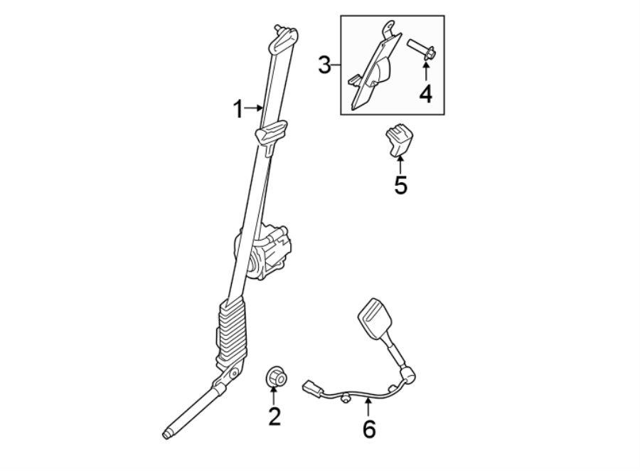 Diagram RESTRAINT SYSTEMS. FRONT SEAT BELTS. for your 2011 Ford Edge   