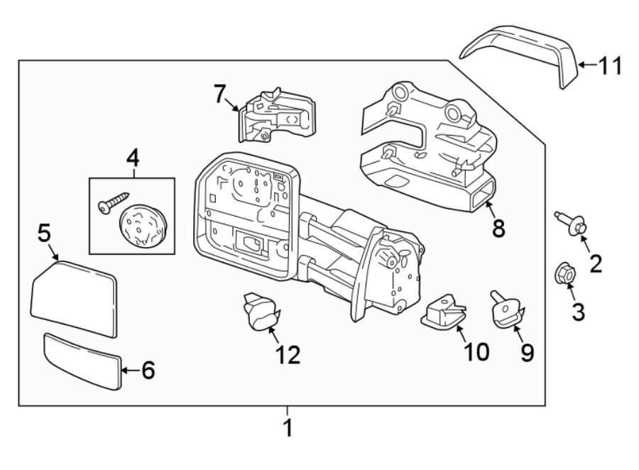 Diagram FRONT DOOR. OUTSIDE MIRRORS. for your Ford F-350 Super Duty  