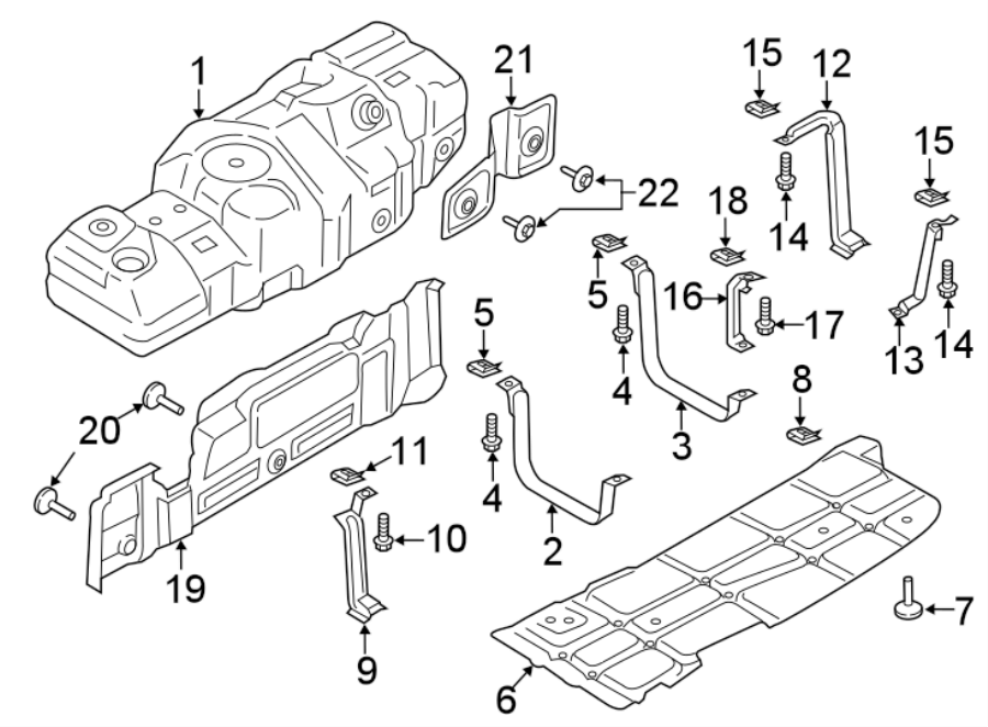 Diagram FUEL SYSTEM COMPONENTS. for your 2011 Ford E-250   