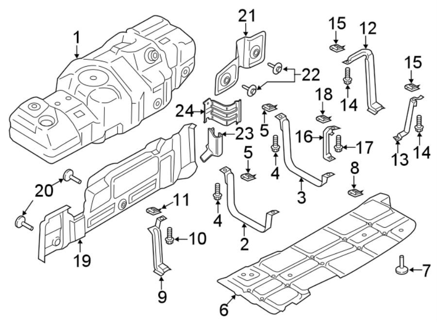 Diagram FUEL SYSTEM COMPONENTS. for your 2017 Ford Mustang GT Premium Coupe  