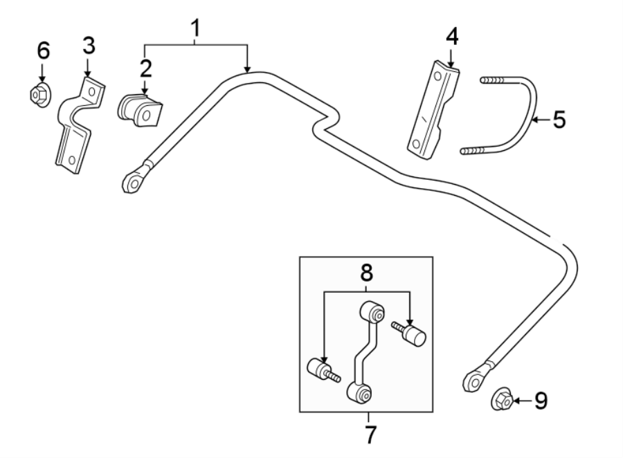 Diagram REAR SUSPENSION. STABILIZER BAR & COMPONENTS. for your Ford F-350 Super Duty  