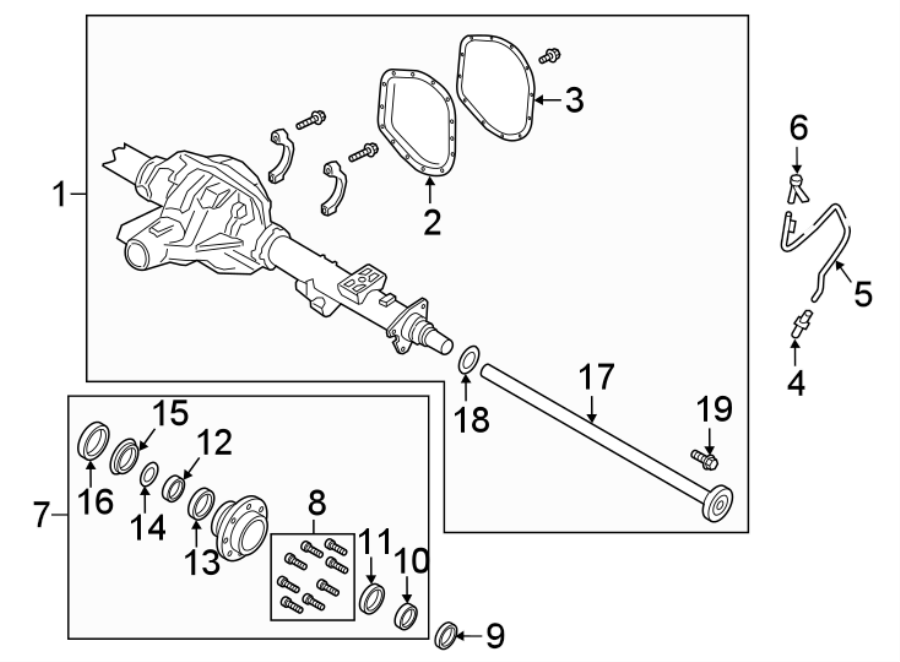 Diagram REAR SUSPENSION. REAR AXLE. for your 2022 Ford F-150   