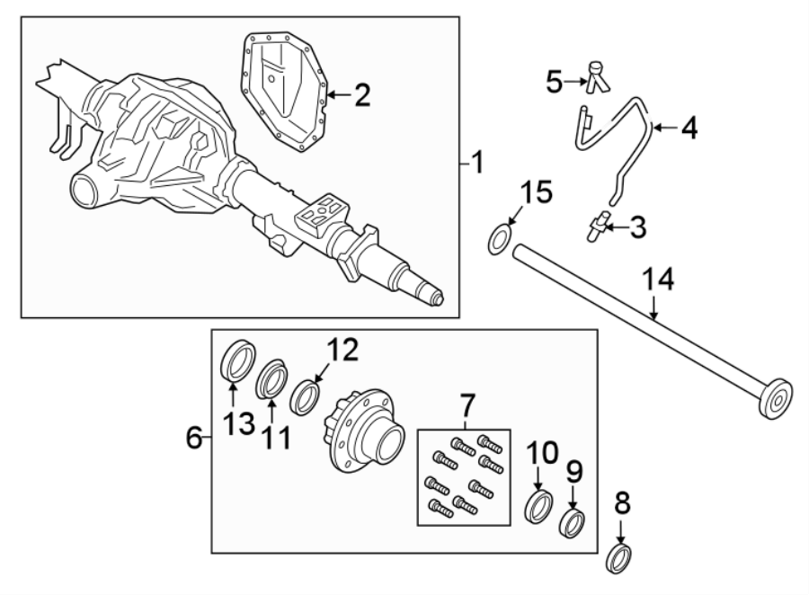 Diagram REAR SUSPENSION. for your 2019 Ford F-150  XLT Standard Cab Pickup Fleetside 