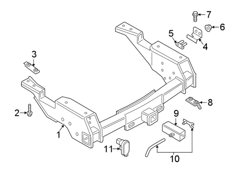 Diagram REAR BUMPER. TRAILER HITCH COMPONENTS. for your 2015 Ford E-450 Super Duty   