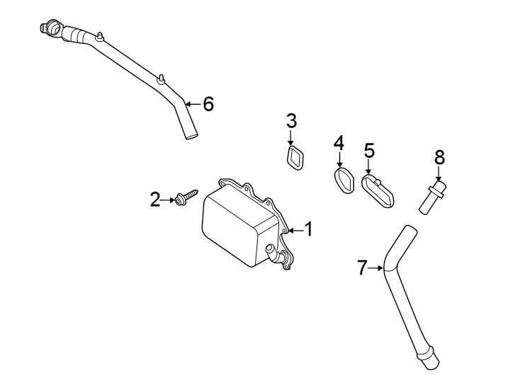 Diagram OIL COOLER. for your 2020 Ford F-250 Super Duty   