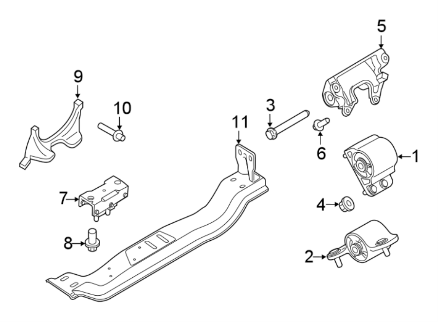 Diagram ENGINE & TRANS MOUNTING. for your 2013 Lincoln MKZ   