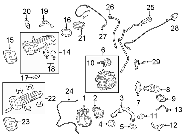 Diagram EMISSION SYSTEM. EMISSION COMPONENTS. for your 2016 Lincoln MKZ Black Label Sedan 2.0L EcoBoost A/T AWD 