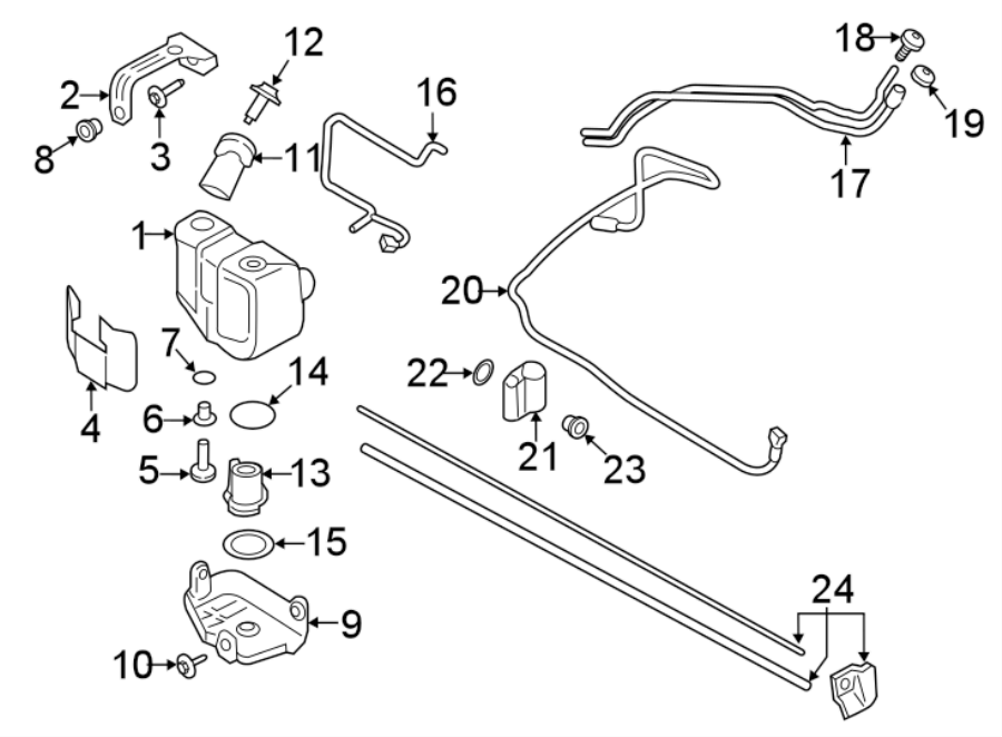 Diagram EMISSION SYSTEM. EMISSION COMPONENTS. for your Ford