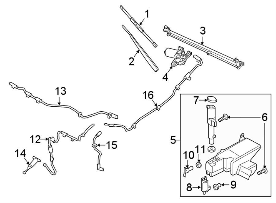 Ford F-150 Wiper. Linkage. Pivot. Transmission. Shaft - JL3Z17566A