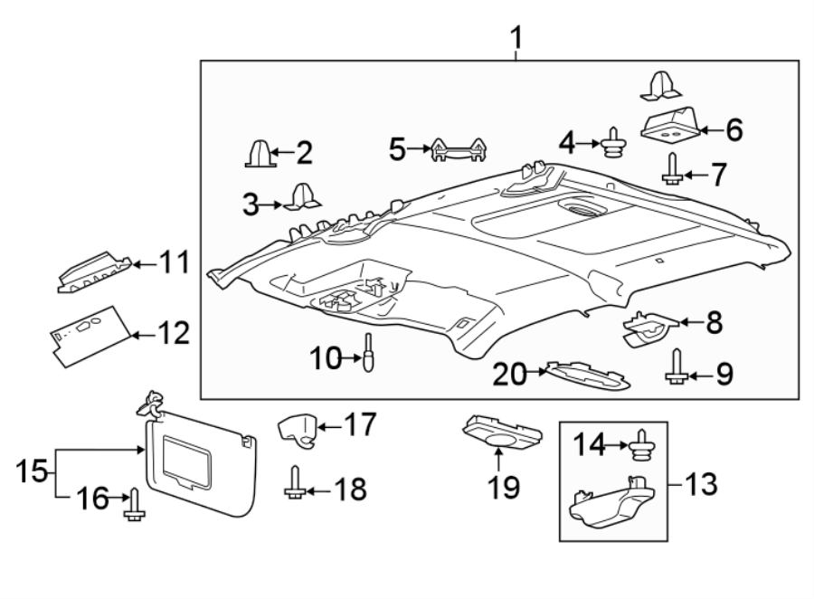 Diagram INTERIOR TRIM. for your Ford F-250 Super Duty  