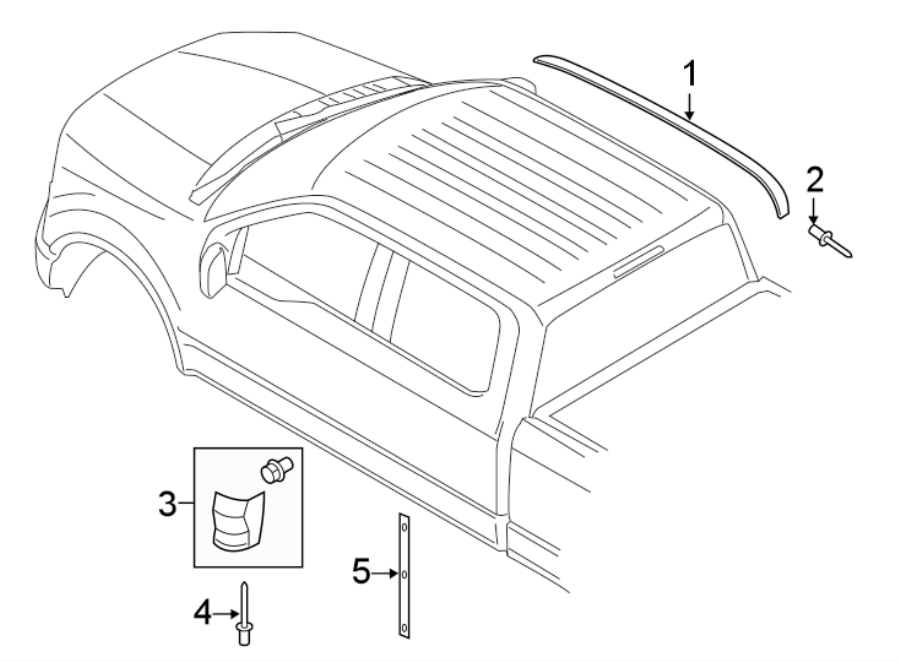 Diagram EXTERIOR TRIM. for your Ford Expedition  