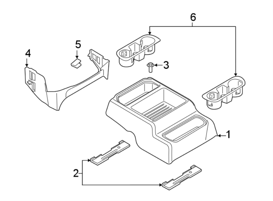 Diagram FRONT CONSOLE. for your 2015 Lincoln MKZ Base Sedan  