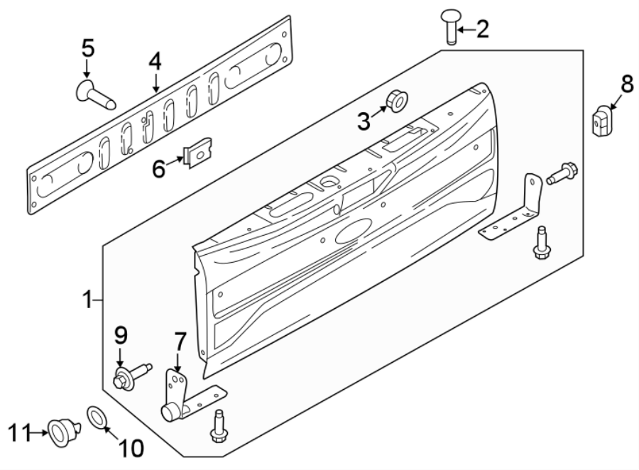 Diagram TAIL GATE. for your Ford F-250 Super Duty  