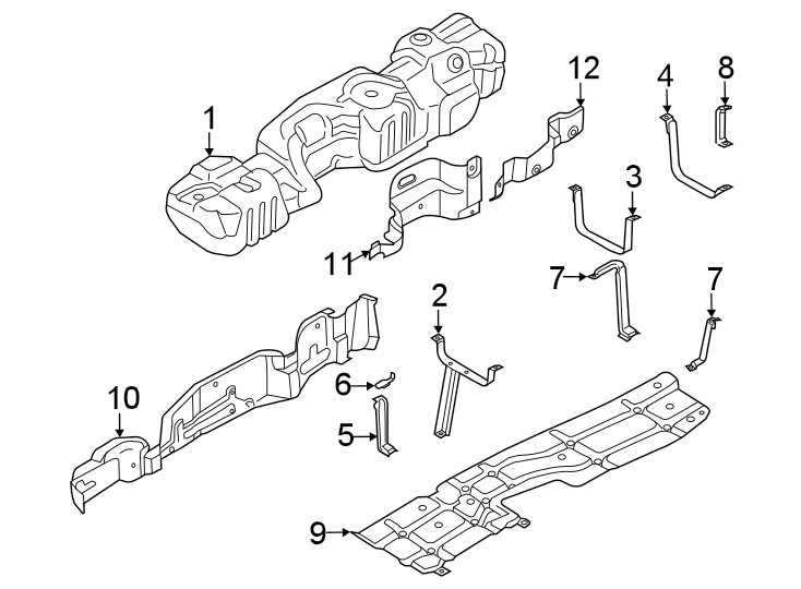 Diagram Fuel system components. for your 2002 Ford Explorer  Postal Stripped Chassis 