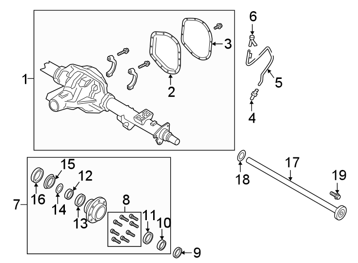 Diagram REAR SUSPENSION. REAR AXLE. for your 2018 Lincoln MKZ   