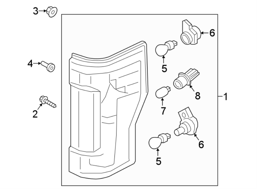 Diagram REAR LAMPS. TAIL LAMPS. for your 2009 Ford Focus   