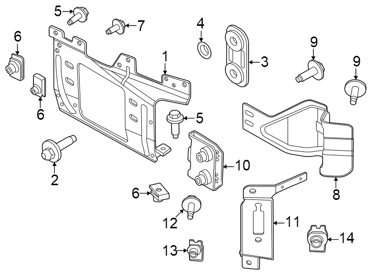 Diagram Front bumper. Bumper & components. for your 2007 Lincoln MKZ   