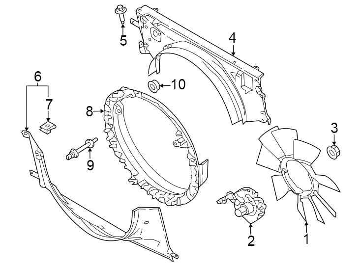 Diagram Cooling fan. for your 2022 Ford E-350 Super Duty   