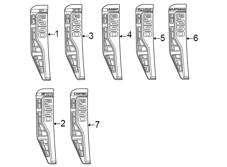 Diagram Fender. Exterior trim. for your 2024 Ford F-350 Super Duty 6.8L V8 A/T RWD XL Standard Cab Pickup Fleetside 