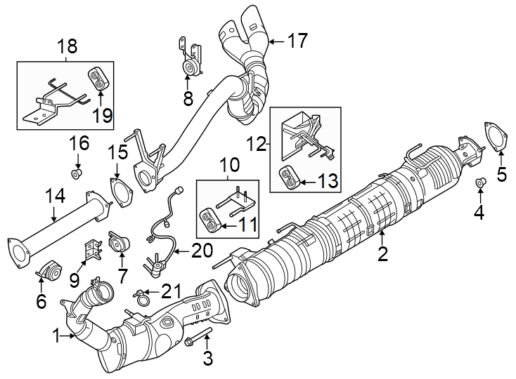 Diagram Exhaust system. Exhaust components. for your 2006 Ford F-450 Super Duty   