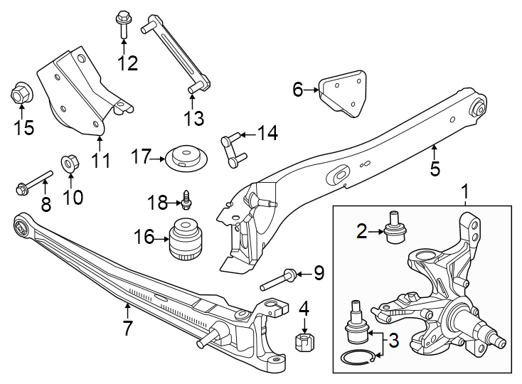 Diagram Front suspension. Suspension components. for your 2017 Lincoln MKZ Reserve Hybrid Sedan  