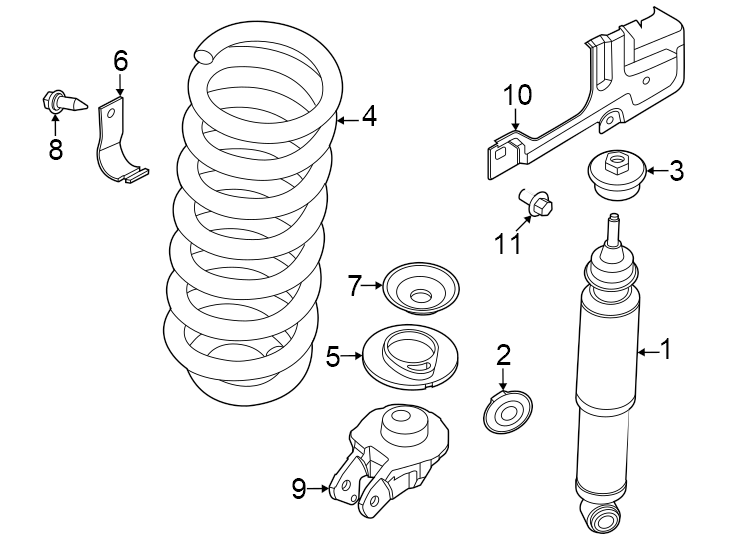 Diagram Front suspension. Shocks & components. for your 2020 Lincoln MKZ   