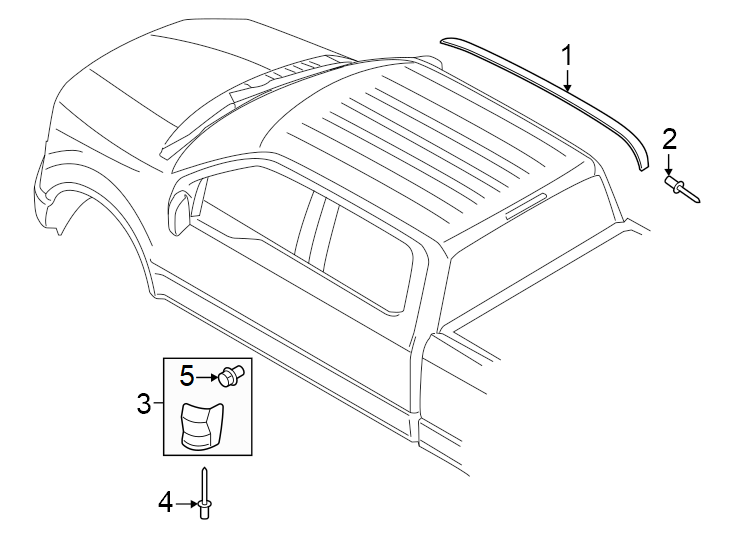 Diagram Exterior trim. for your Ford Expedition  