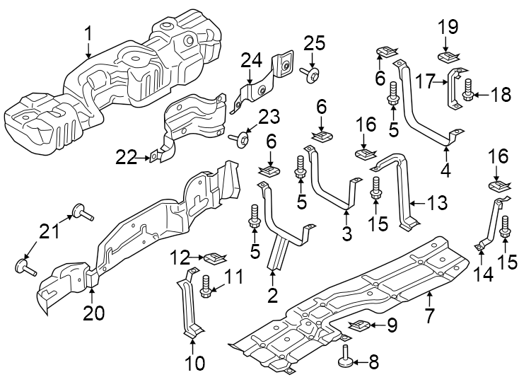 Diagram Fuel system components. for your 2010 Lincoln MKZ   