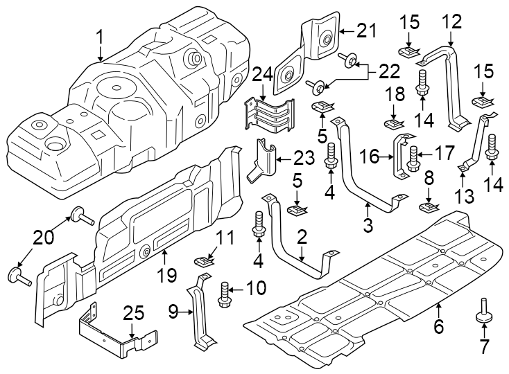 Diagram Fuel system components. for your 2021 Ford Escape   