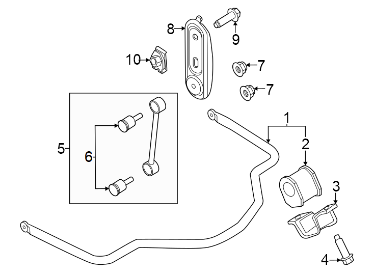 Diagram Rear suspension. Stabilizer bar & components. for your 1998 Ford F-150  Base Standard Cab Pickup Fleetside 